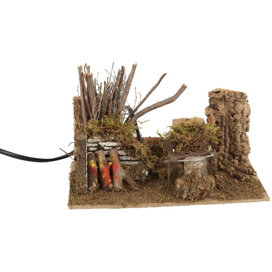 copy of Nativity scene setting with chicken coop and rabbit