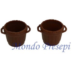 Set of 2 tubs in pvc Ø cm 2,7