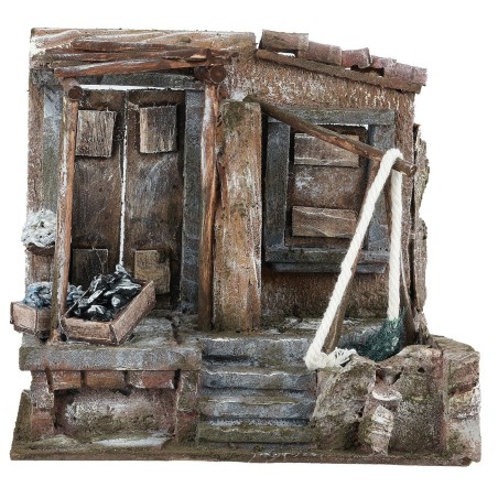 Bottega del pescivendolo cm 20x14,5x18 h bottega, pescivendolo