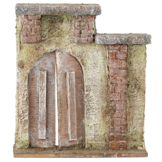 Facciata casa con portone cm 14,7x4x16,7 h altezza