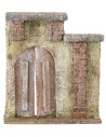 Facciata casa con portone cm 14,7x4x16,7 h