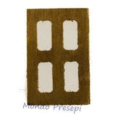 Ventana de madera pequeña de 3x4,5 cm Mundo Pesebres