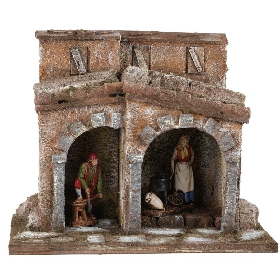 Ambientazione per botteghe cm 19,5x14,5x18 h. 