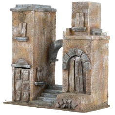 Palazzo palestinese con scalinata cm 21x15x31,5 h altezza 2