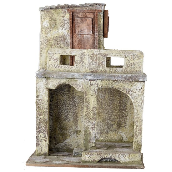 Casa con portici e balcone altezza, balcone, sono, portici