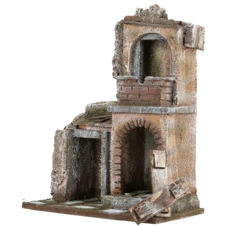 Gruppo di case rustico per statuine della serie 10 cm altezza
