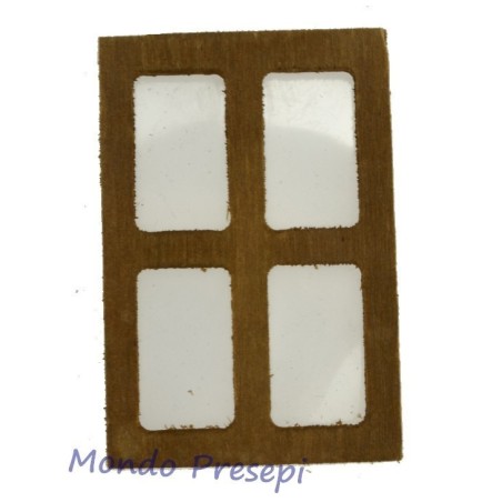 Finestra in legno media cm 4,5x6,5 Mondo Presepi