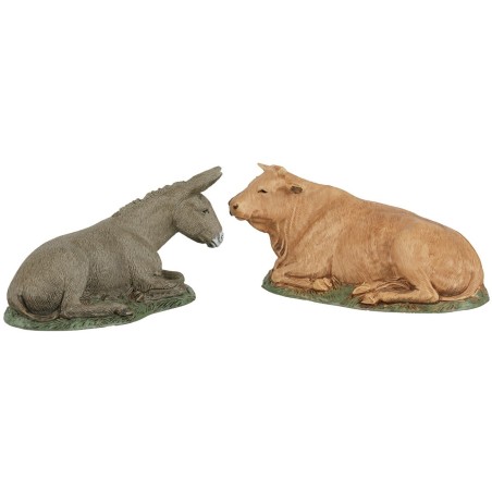 Set asino e bue serie 12 cm Landi Moranduzzo asino, altezza