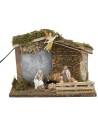 Cabaña iluminada con Natividad serie Landi Moranduzzo 10 cm