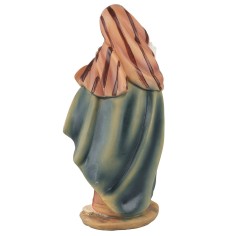 Donna con agnello in resina 20 cm base, resina, altezza 2