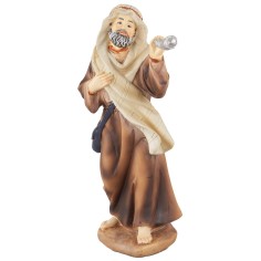 Suonatore di corno in resina 20 cm base, resina, reale