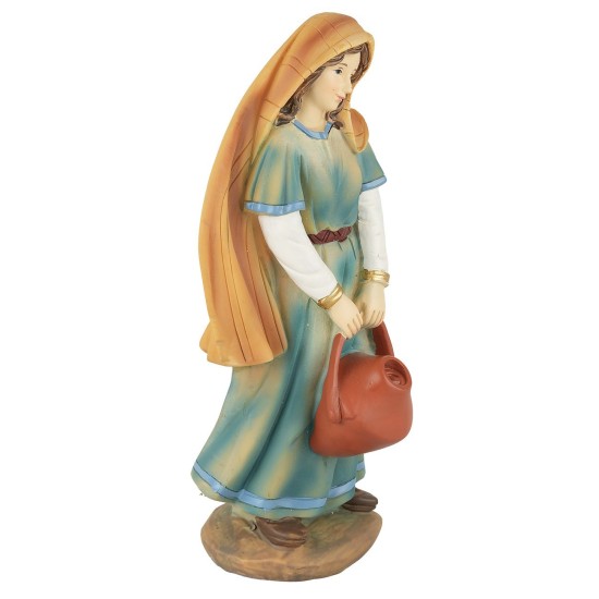 Donna con brocca in resina 20 cm base, resina, donna, altezza