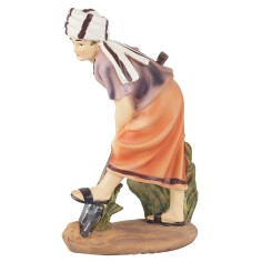 Contadino con vanga in resina 15 cm base, resina, reale 2