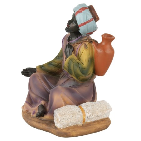 Ambulante con stoffa e anfora in resina 15 cm base, resina