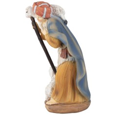 Pastorello con pecore in resina 15 cm base, resina, altezza 2