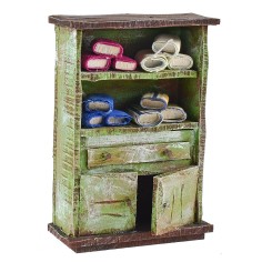 Furniture with fabric remnants, dimensions 8.5x3.5x12 cm h