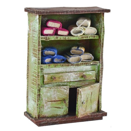 Furniture with fabric remnants, dimensions 8.5x3.5x12 cm h