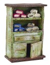 Furniture with fabric remnants, dimensions 8.5x3.5x12 cm h