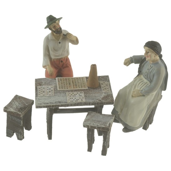 Tavolo con tombola per statue cm 10 tavolo, misure, altezza