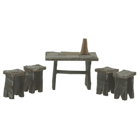 Tavolo con tombola per statue cm 10 tavolo, altezza, statue