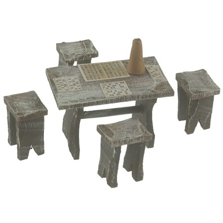 Tavolo con tombola per statue cm 10 tavolo, misure, altezza