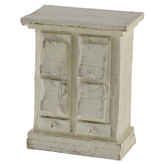 Armadio bianco per statue 6 cm