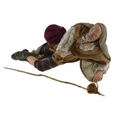 Crippled beggar lying down series 30 cm Pigini 2