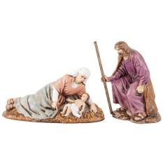 Nativity with Reclining Mary, 10 cm series by Landi Moranduzzo