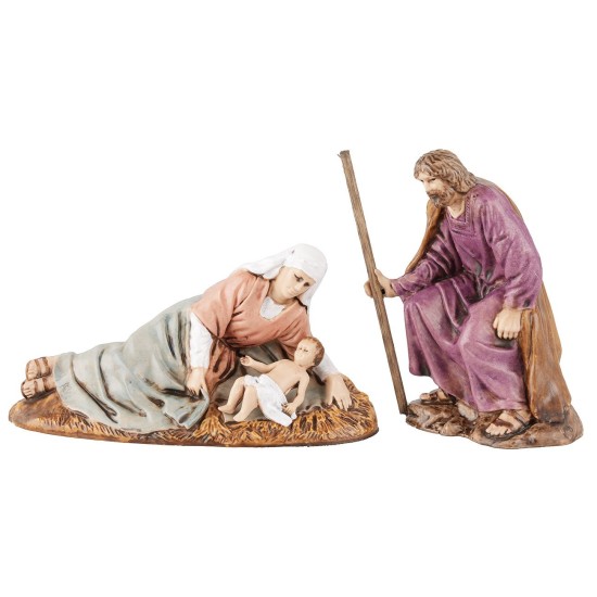 Natività con Maria sdraiata serie 10 cm Landi Moranduzzo
