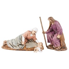 Natività con Maria sdraiata serie 10 cm Landi Moranduzzo 2