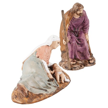 Natività con Maria sdraiata serie 10 cm Landi Moranduzzo