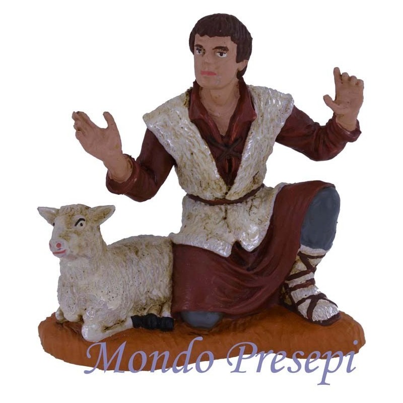 Cm 15 Pastore con pecora serie Oliver Mondo Presepi
