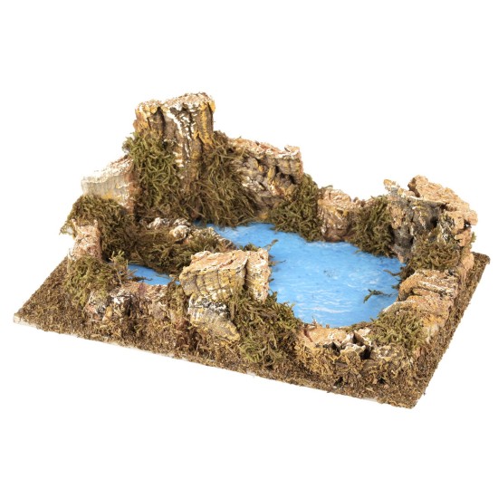 Lago con rocce 20x14x7 cm rocce, lago, 20x14x7 Mondo Presepi
