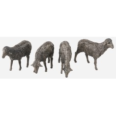 Set of 4 black sheep from the 12 cm Landi Moranduzzo series