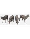 Set de 4 ovejas negras de la serie 12 cm Landi Moranduzzo