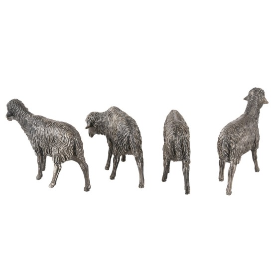 Set of 4 black sheep from the 12 cm Landi Moranduzzo series