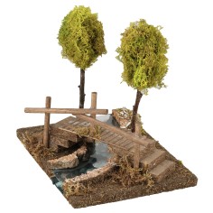 Ponte con fiume ed alberi 20x15x20 cm ponte, fiume, 20x15x20 2