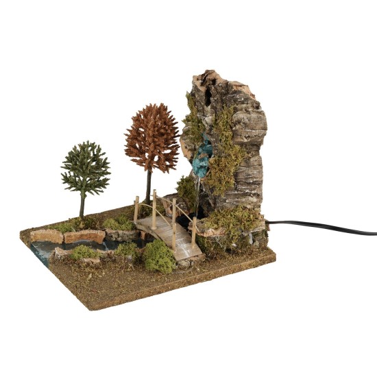 Cascata funzionante con fiume 20x25x21,5 cm funzionante