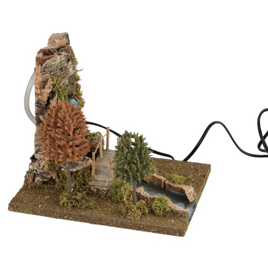 Cascata funzionante con fiume 20x25x21,5 cm funzionante, fiume