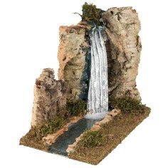 Cascada en la roca con río efecto profundidad cm 15x24x22 h