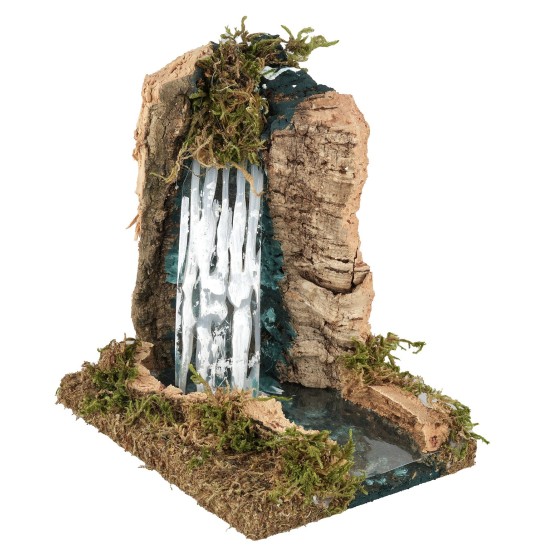 Cascada en la roca con río efecto profundidad cm 10x13x13,5