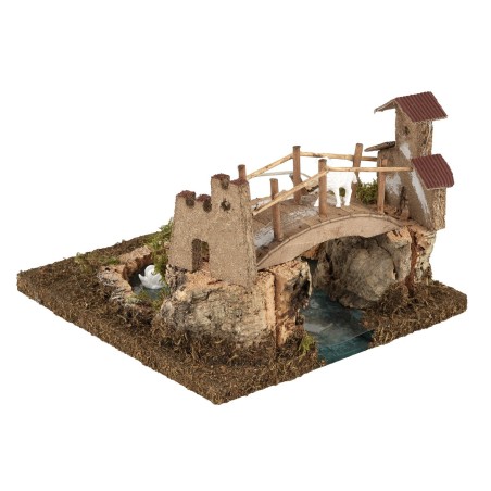 Mountain lake with depth effect cm 20x20x15 h height, mountain