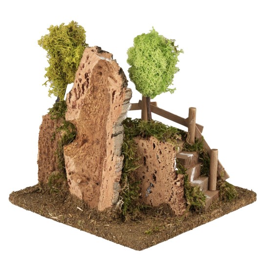 Grotta con lago effetto profondità cm 20x20x22 h cork, statues