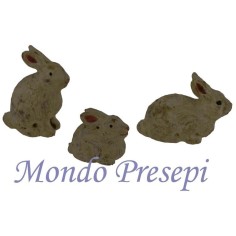 Set 3 conigli Mondo Presepi