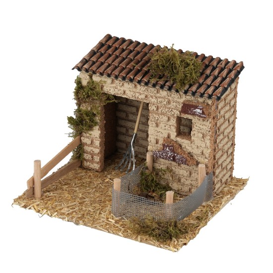 Establo con corral para animales 14x16x11,5 cm para, altura