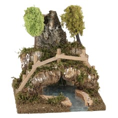 Cave with lake depth effect, dimensions 20x20x22 cm (h)