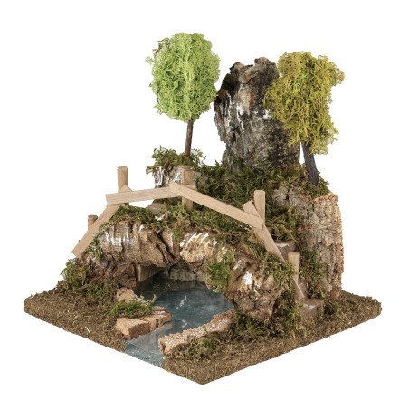 Grotta con lago effetto profondità cm 20x20x22 h cork, statues