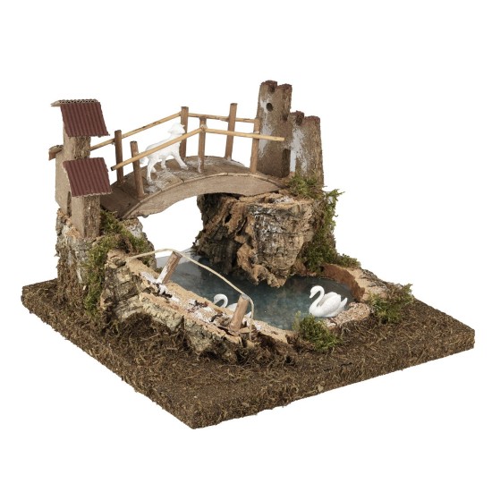 Mountain lake with depth effect cm 20x20x15 h height, mountain