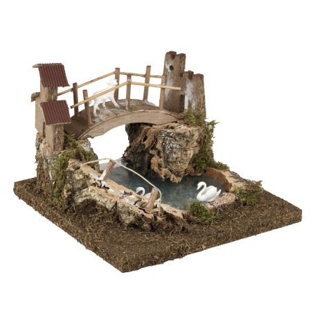 Mountain lake with depth effect cm 20x20x15 h height, mountain