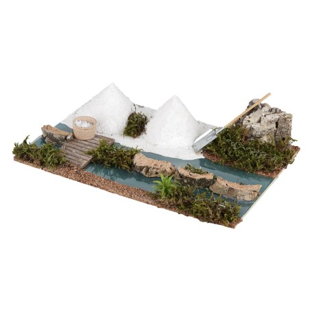 Salina 16x18x7 cm para, estatuas, productos, madera, musgo